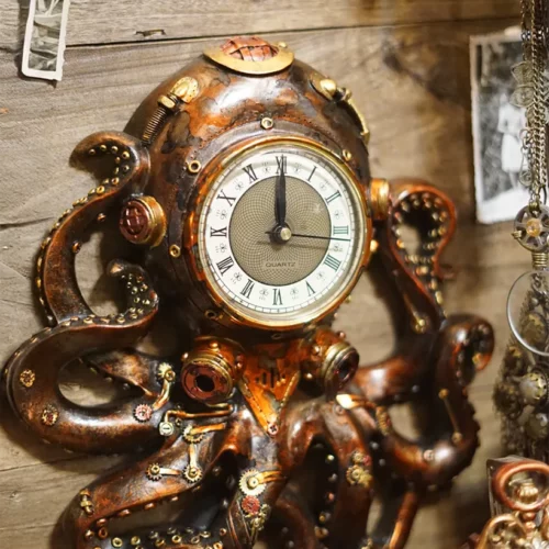 La Taverne De Platon Cabinet De Curiosites Aix En Provence 03 Horloge Octopus Steampunk